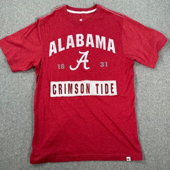 Alabama Crimson Tide Colosseum Short Sleeve Tee Shirt Mens Small Bama Distressed - Picture 1 of 8